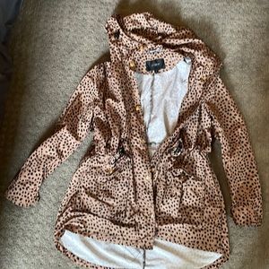 J. Crew animal print rain coat